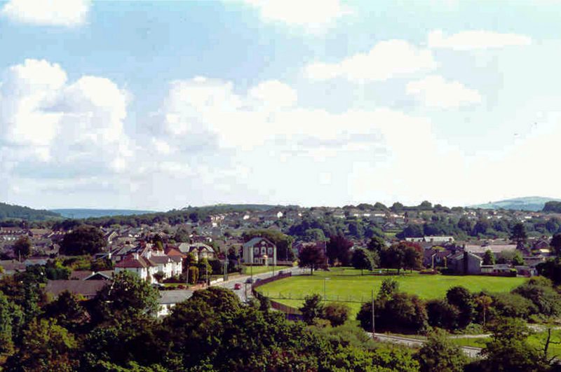 View over Pontyclun from Brynsadler