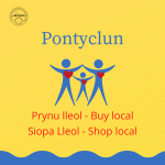 Buy local Shop local Pontyclun logo